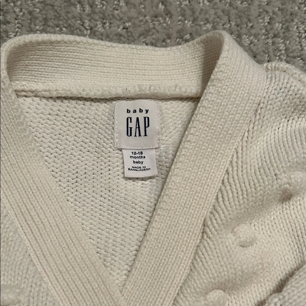 GAP Baby Cream Textured Cardigan